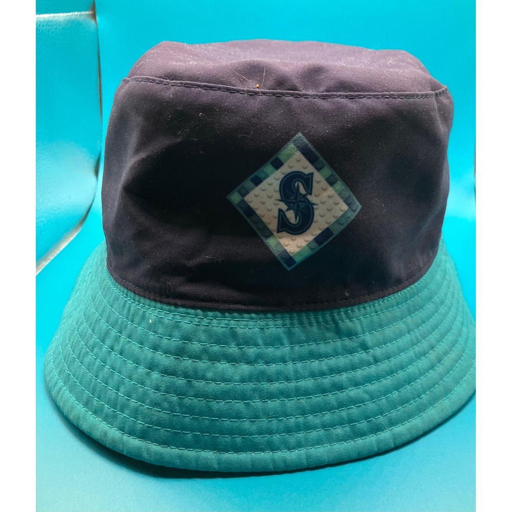 Seattle Mariners Bucket Hat Kids OSFM Blue Teal Reversible Mariners Kids Club